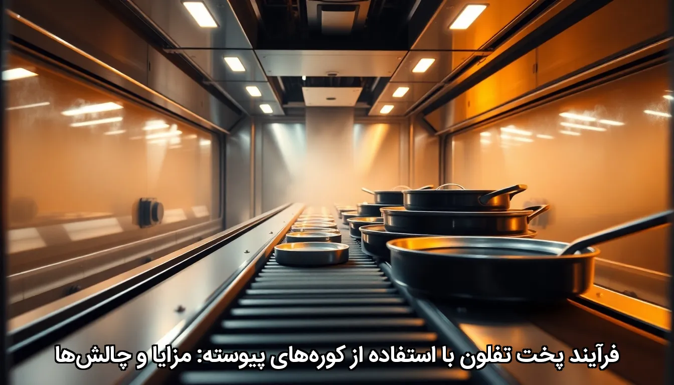 فرآیند پخت تفلون با استفاده از کوره‌های پیوسته مزایا و چالش‌ها