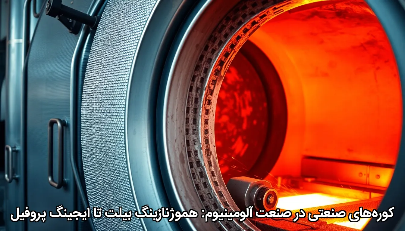 کوره‌های صنعتی در صنعت آلومینیوم هموژنازینگ بیلت تا ایجینگ پروفیل