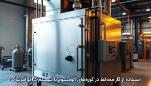 استفاده از گاز محافظ در کوره‌های آلومینیوم با سیستم کراکر آمونیاک