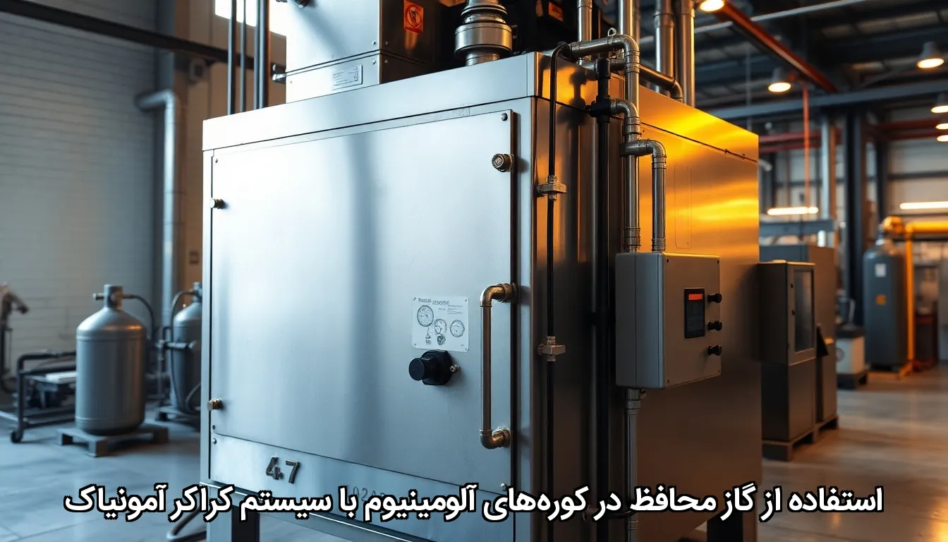 استفاده از گاز محافظ در کوره‌های آلومینیوم با سیستم کراکر آمونیاک